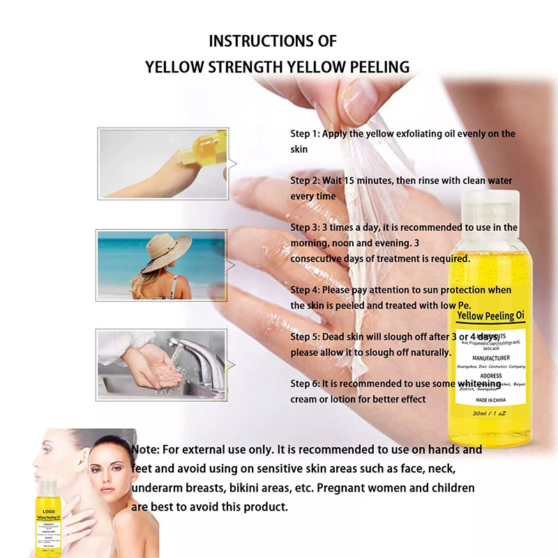 Organic Effective Yellow Peeling Oil, Exfoliating Dead Skin