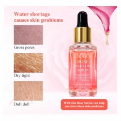 Private Label Face Essence Serum with Rose Petals Extract Facial Skin Care