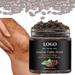 Custom organic 100% natural exfoliante corporal arabica coffee body scrub