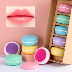 Organic Macarons Lip Balm Set Custom Logo Lip Repair for Kids Private Label Lip Therapy Balm Set