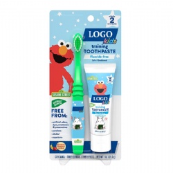 Infant training toothbrush and non-fluoride toothpaste set suitable for children 0-2 years old tooth paste Toothpaste