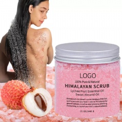 Private Label Exfoliator Organic Himalayan Pink Salt Body Scrub