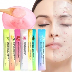 Private Label Organic Moisturizing Whitening Rose Petal Powder Mask Hydro Jelly Facial Mask