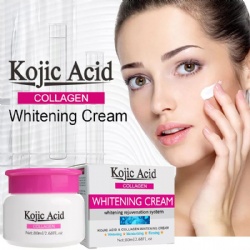 Face Cream Moisturize Organic Skin Lightening Kojic Acid Collagen Beauty Whitening Cream For Black Skin