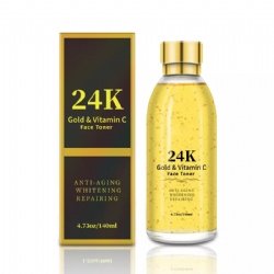 OEM ODM 24K NANO Gold Anti aging Moisturizing FACE cleansed smooth hydrated toner