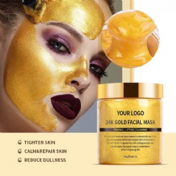 OEm Anti aging anti wrinkl Pure 24K gold face cream for facial treatment gold facial mask cream with private label beauty