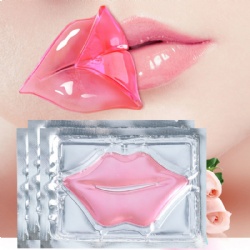 Factory Sell Sheet Lipmask Patches Wrinkle Moisturizer Plumper Lips Care Gel Vegan Collagen Pink Crystal Lip Mask