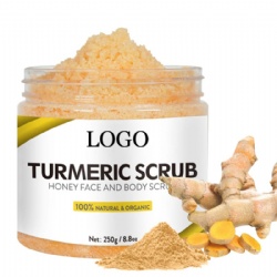 Private Label Brightening Exfoliating Organic Face and Body Honey Ginger Turmeric Body Scrub