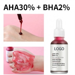 Private Label AHA Hydroxy Acid Serum Whitening Smoothing 30% AHA 2% BHA Body Face Serum